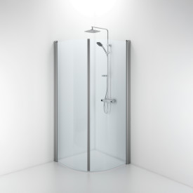 Contura Shower Space dusjdør, 73,1 cm, klart glass, aluminiumsprofil