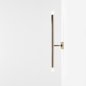 Aldex Tubo 2 vegglampe, gull, 60 cm