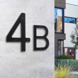 Beslagsboden Villa husbokstav, A, svart