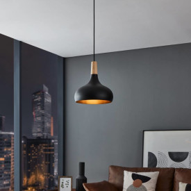 Eglo Sabinar pendel, svart, Ø28 cm