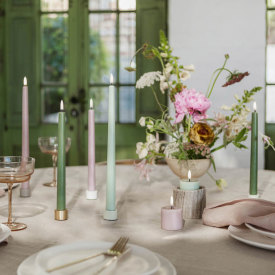 Uyuni LED kronelys, batteri, grønn