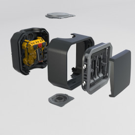 Plexo55 korrespondansebryter 10A 2 modul antrasitt