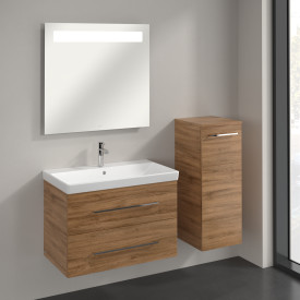 Villeroy & Boch Avento A895 vægskab, 34,8x88,8 cm, højre, mørk eg