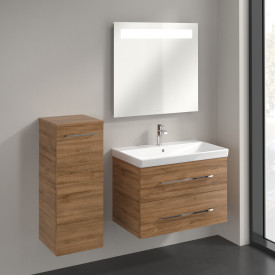 Villeroy & Boch Avento A895 vægskab, 34,8x88,8 cm, venstre, mørk eg