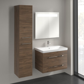 Villeroy & Boch Avento A894 højskab, 34,6x176 cm, venstre, brun eg