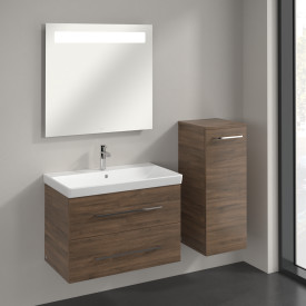 Villeroy & Boch Avento A895 vægskab, 34,8x88,8 cm, højre, brun eg