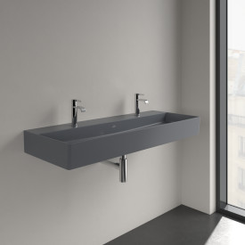 Villeroy & Boch Memento vegghengt servant, 120x47 cm, med CeramicPlus, grå