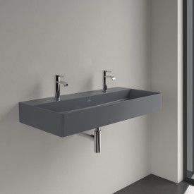 Villeroy & Boch Memento vegghengt servant, 100x47 cm, med CeramicPlus, grå