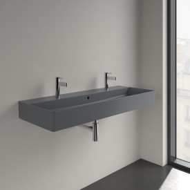 Villeroy & Boch Memento vegghengt servant, 120x47 cm, med CeramicPlus, grå