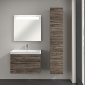 Villeroy & Boch Avento A894 højskab, 34,6x176 cm, højre, grå eg