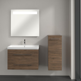 Villeroy & Boch Avento A895 vægskab, 34,8x88,8 cm, højre, brun eg