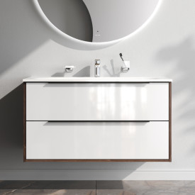 AM.PM Flash møbelpakke, 101x49,5 cm, mørk eik/hvit høyglans