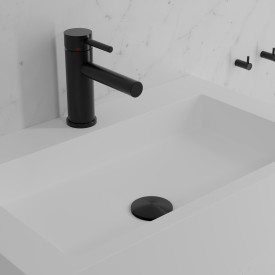 Scandtap Clear tvättställsblandare, borstad svart