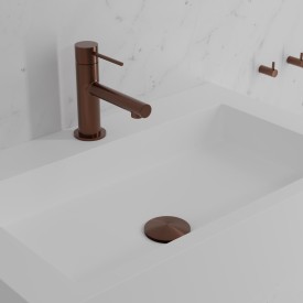 Scandtap Steel Vertex servantbatteri, uten bunnventil, amber