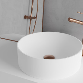 Scandtap Steel Vector High servantbatteri, høy modell, uten bunnventil, amber