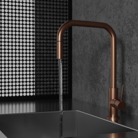 Scandtap Steel Accent Square kjøkkenbatteri, amber