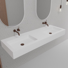 Scandtap Solid SW5 håndvask, 140x47,5 cm, mat hvid