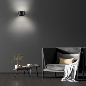 Pure Clipse rund væglampe, Ø150mm antracit