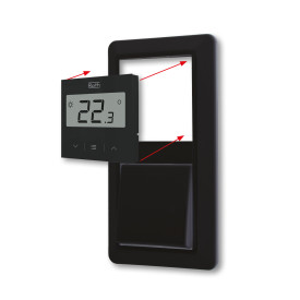 Roth Touchline SL digital romtermostat, for innbygging, med display, sort