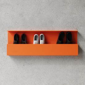 Nichba Shoe Box skohylle, 100 cm, oransje