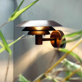 Dyberg Larsen DL25 udendørs væglampe, kobber