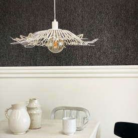 Dyberg Larsen Flora pendellampa, hvid, Ø60 cm