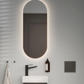 Gustavsberg spegel med belysning, 35x85 cm