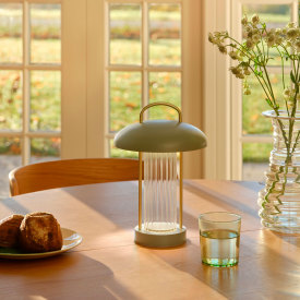 Nordlux Mirano oppladbar bordlampe, grønn