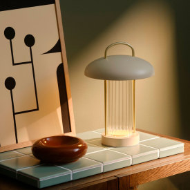 Nordlux Mirano oppladbar bordlampe, beige