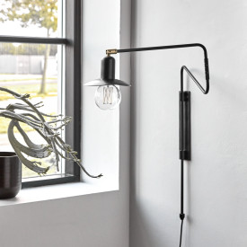 House Doctor Swing vegglampe, 35 cm, sort