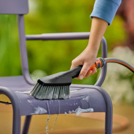Gardena Cleansystem vaskebørste, myk bust, vanntilkobling, liten
