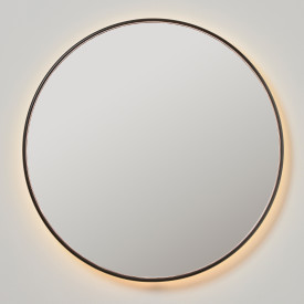 Loevschall Bloom speil, dimbar, touch, Ø100, sort