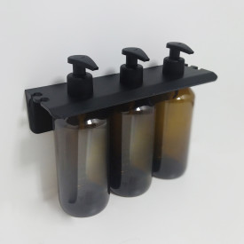 Hefe Gedy trippel såpeflaskeholder, mat sort