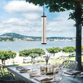 SLV Quimera pendellampa, brons