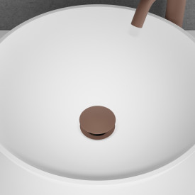 Scandtap Pop-up bunnventil, universal duo, matt brun