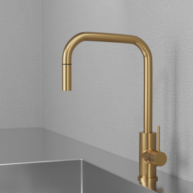 Scandtap Accent Square D köksblandare, diskmaskinsavstängning, mässing