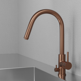 Scandtap Access D köksblandare, diskmaskinsavstängning, borstad koppar