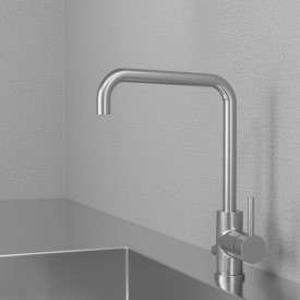 Scandtap Square D köksblandare, diskmaskinsavstängning, stål