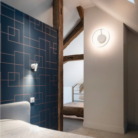 SLV One vägg- och taklampa, vit, Ø40 cm