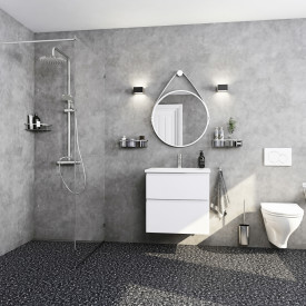 Pressalit Wave Waterfall 400 dusjsett, krom