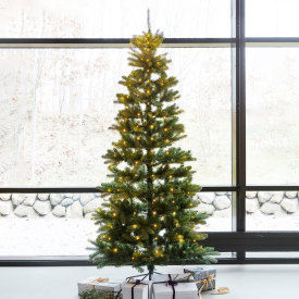 Sirius Elton kunstig juletre med lys, 240 cm