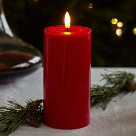 Sirius Sille LED blokklys, batteri, rød, H15 cm