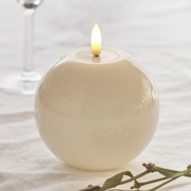 Sirius Sille rundt LED blokklys, batteri, off-white