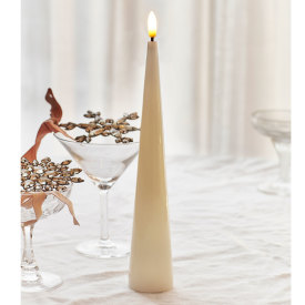 Sirius Sille kjegle LED blokklys, batteri, off-white, H26 cm