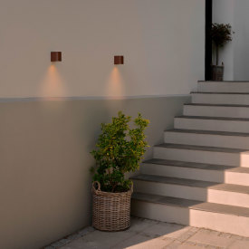 Nordlux Dion udendørs væglampe, rustfarvet