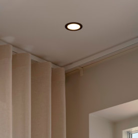 Nordlux Olea indbygningsspot, sort, 3-pak