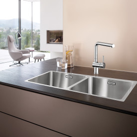 Blanco Andano 400/400-IF/N UXI kjøkkenvask, 86,5x44 cm, rustfritt stål