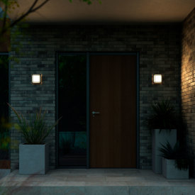 Nordlux Oliver Square utelys vegg, firkantet