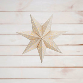 Markslöjd Blank julestjerne med lys, 45 cm, guld