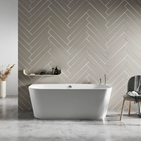Strømberg Nino Back-To-Wall badekar, 1550 x 800 mm